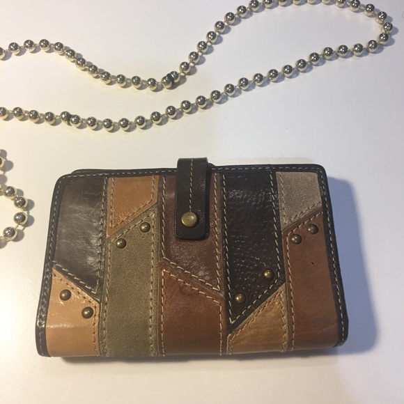 Fossil Handbags - Vintage Fossil Leather Patchwork Wallet